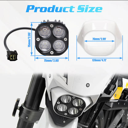 Adjustable LED Headlight for Sur-Ron Ultra Bee Off-Road Motorcycle Headlamp