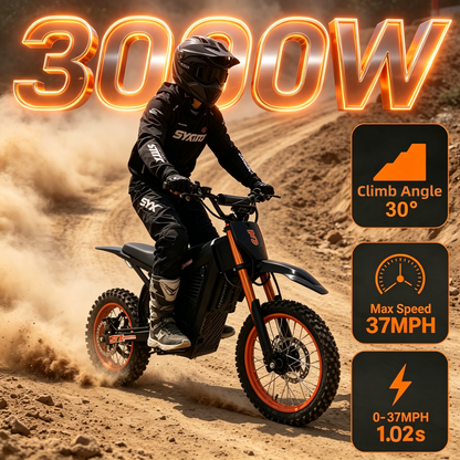 SYX MOTO ARC 3000W Peak Electric Dirt Bike | 48V Mid-Drive Off-Road Motorcycle