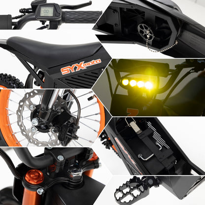 SYX MOTO ARC 3000W Peak Electric Dirt Bike | 48V Mid-Drive Off-Road Motorcycle