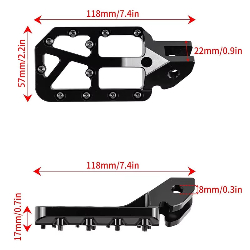 Sur-Ron Light Bee X Foot Pegs – Modified CNC Pegs