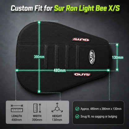 GUTS Style Ribbed Seat Cover for Dirt Bikes – Gripper Seat Cover with Custom Color Options
