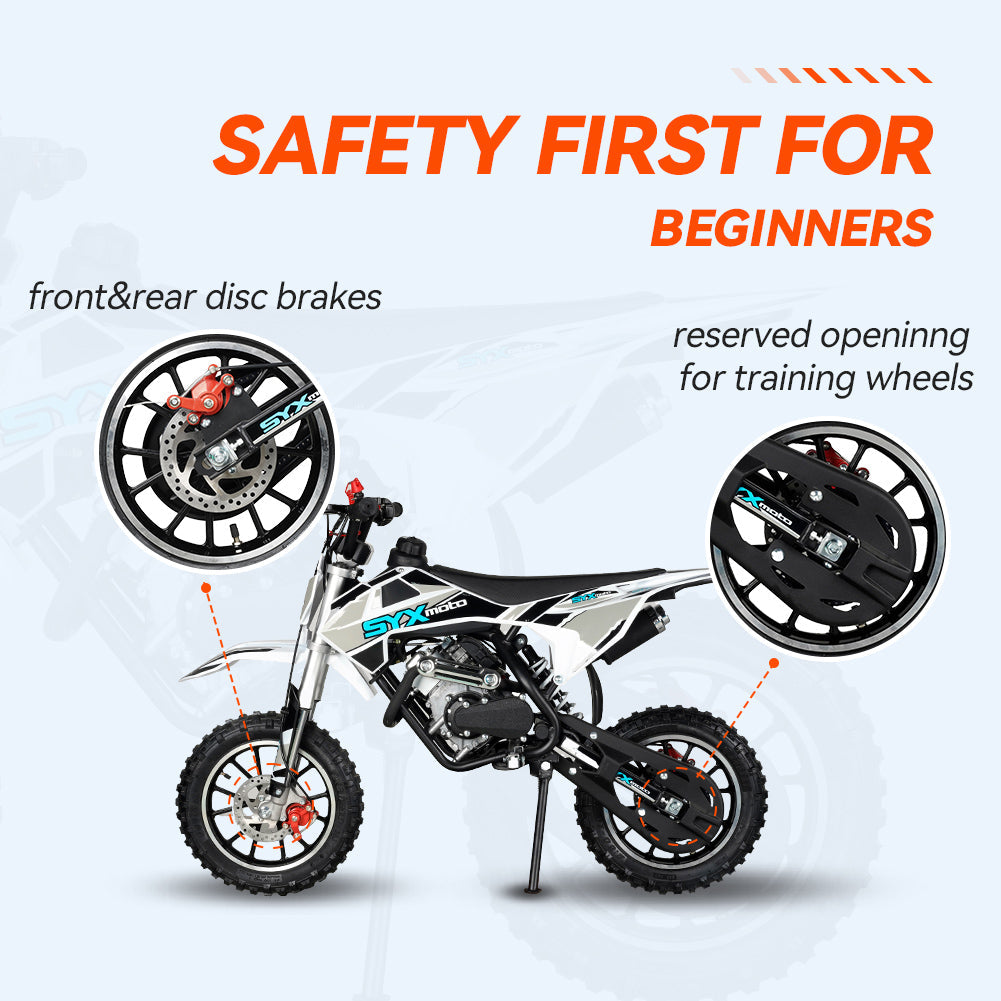 SYX MOTO VK 58cc 4-Stroke Off-Road Mini Ride-On for Kids – Pull Start, 2.0HP, Fully Automatic