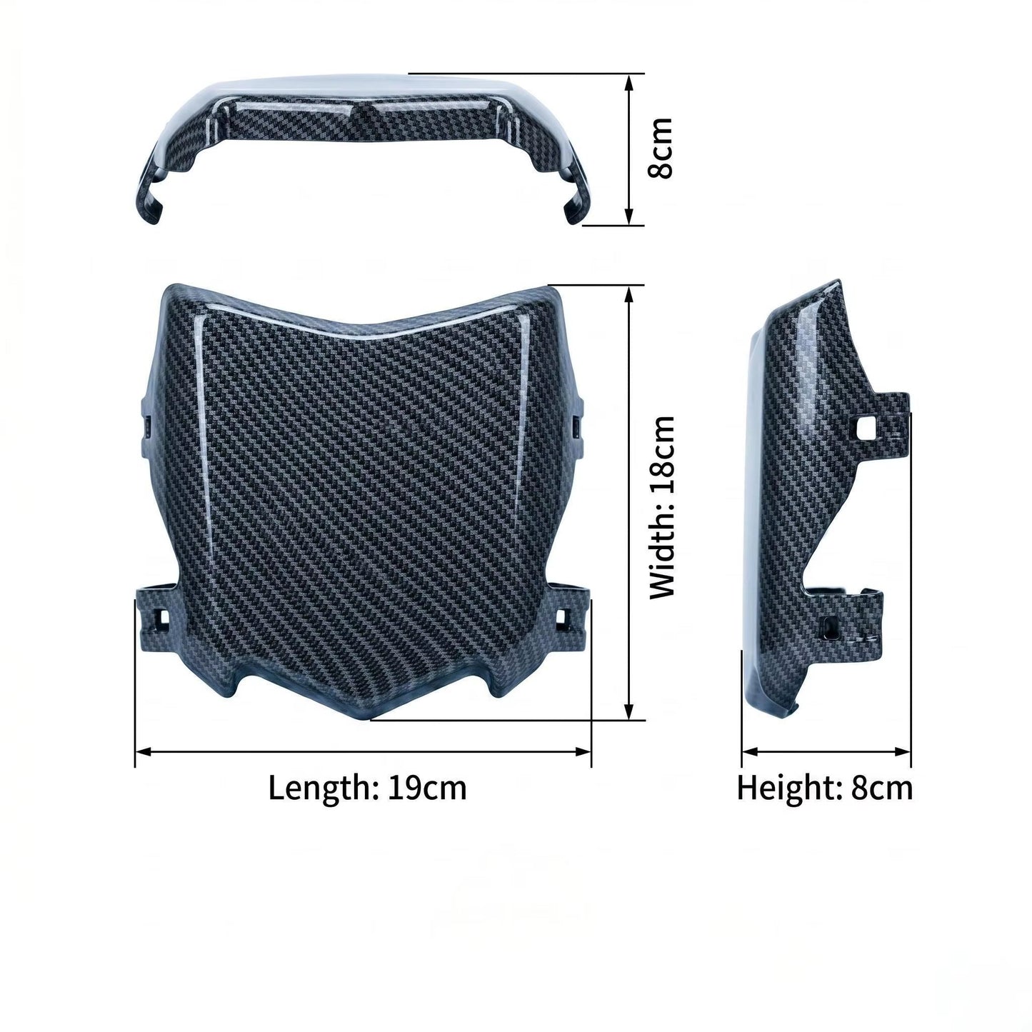 Carbon Fiber Style Front Number Plate Shield for Sur-Ron, Talaria Sting & E Ride Pro Electric Dirt Bikes