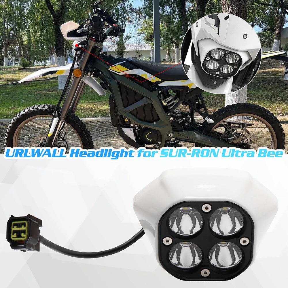 Adjustable LED Headlight for Sur-Ron Ultra Bee Off-Road Motorcycle Headlamp