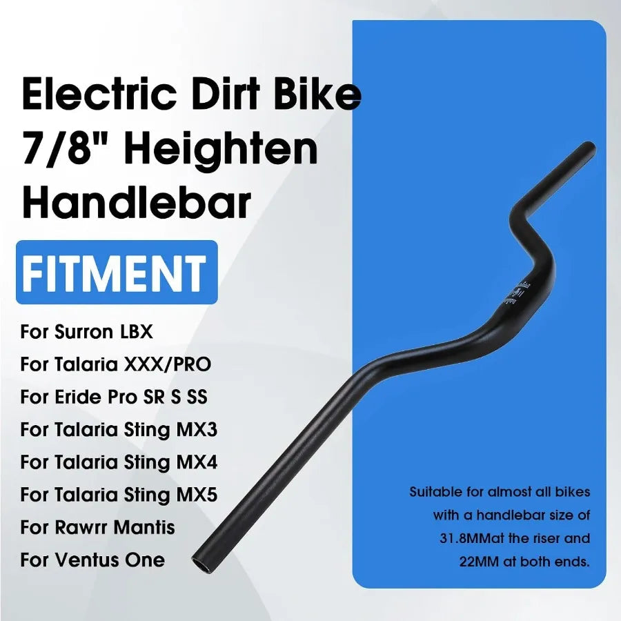 7/8” 22mm CNC Handlebar Riser for Sur-Ron LBX & Talaria MX3/MX4/XXX