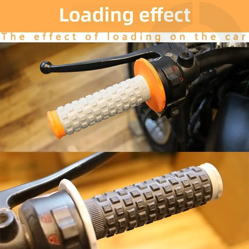7/8" (22mm) Motorcycle Handlebar Grips – Soft Rubber Pillow Top Dirt Bike Grips for MX, Motocross, Enduro & Off-Road Motorcycles
