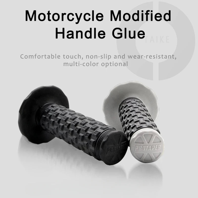 7/8" (22mm) Motorcycle Handlebar Grips – Soft Rubber Pillow Top Dirt Bike Grips for MX, Motocross, Enduro & Off-Road Motorcycles