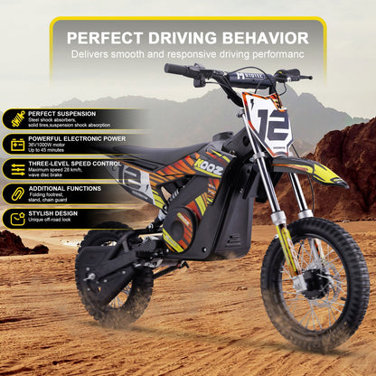 36V Lithium Mini Dirt Bike 1000W