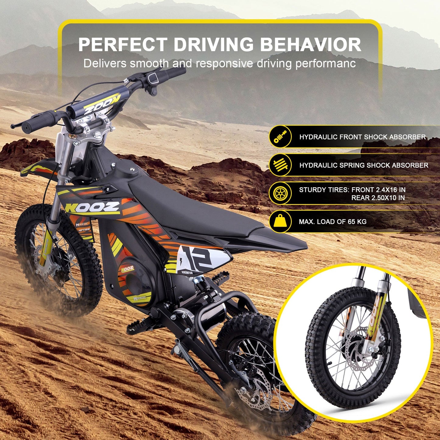 36V Lithium Mini Dirt Bike 1000W