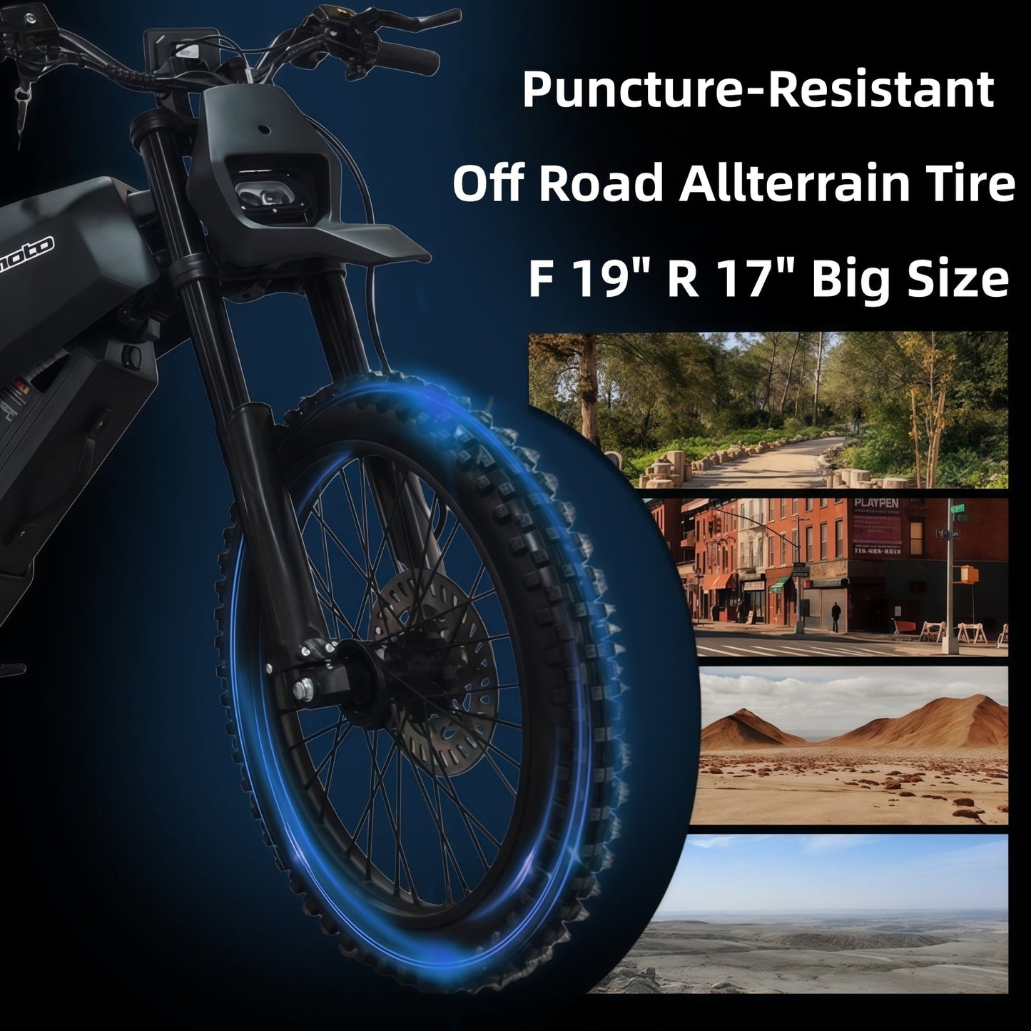 SYX MOTO Sprk 5500W Peak 60V/27AH Off-Road Electric Ride-On for Teens & Adults