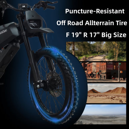 SYX MOTO Sprk 5500W Peak 60V/27AH Off-Road Electric Ride-On for Teens & Adults