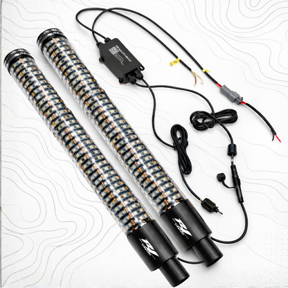 Pro Series LED Light Whips | Bluetooth & Remote | No Questions Asked Lifetime Warranty | 2ft Fatty, 3ft & 4ft | Pair