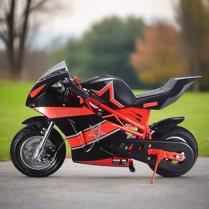 MotoTec GT 49CC 2-Stroke Premium Air Cooled Gas Pocket Bike (SAK68947)