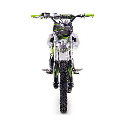 MotoTec X3 125CC 4-Stroke Green Gas-Powered Dirt Bike (SAK86035)
