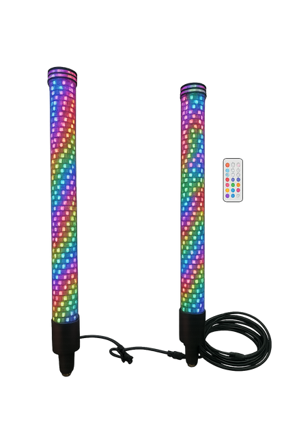 Pro Series LED Light Whips | Bluetooth & Remote | No Questions Asked Lifetime Warranty | 2ft Fatty, 3ft & 4ft | Pair