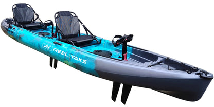 Raptor 14ft Tandem | Fin & Prop Drive | Modular Fishing Kayak
